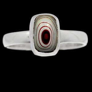 Fordite and Sterling Ring Size 7